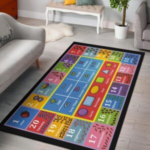 Educational Counting Area Rug Carpet