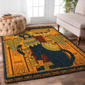 Elegant Egyptian Cat Rug Carpet