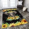 Elephant Sunflower Rug Carpet