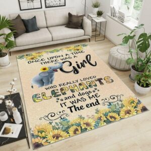 Elephants Rug Carpet Mat All Over Print