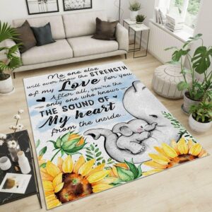 Elephants Rug Carpet Mat All Over Print