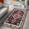 Ethnic Tribal Red Brown Pattern Native American Area Rug Carpet