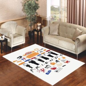 FRIENDS Collage Drawing Living room carpet rugs