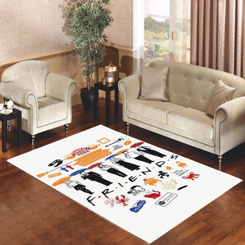 FRIENDS Collage Drawing Living room carpet rugs