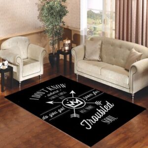 Fall Out Boy Alone Together Lyric Living room carpet rugs