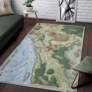 Felacia  Luxury Rug Carpets The Sword Coast Map Dungeons & Dragons