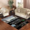 Fighter Jet Aircraft Cockpit Living room carpet rugs