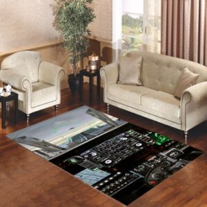 Fighter Jet Aircraft Cockpit Living room carpet rugs