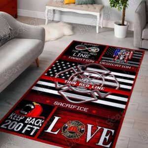 Firefighter Living Room Rug Carpet