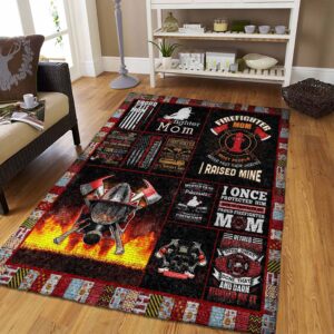Firefighter Mom Rug Carpet
