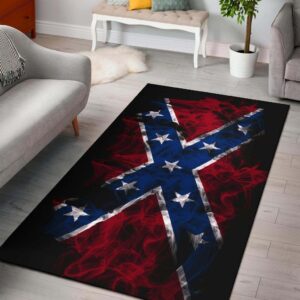 Flaming Rebel Confederate Flag Area Rug Carpet Carpets