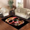 Floral Skull 3 Living room carpet rugs