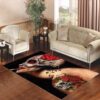 Floral Sugar Skull Tattooed 2 Living room carpet rugs