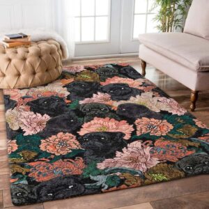 Flower Pug Rug Carpet