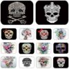 Flower Skull Pattern Anti-Slip Suede Carpet Door mat doormat Outdoor Kitchen Living room Floor Mat Rug Carpet