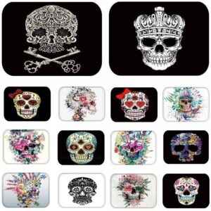Flower Skull Pattern Anti-Slip Suede Carpet Door mat doormat Outdoor Kitchen Living room Floor Mat Rug Carpet