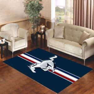 Ford Mustang blue Living room carpet rugs