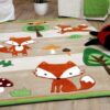 Fox Woodland Animals Rug Carpet