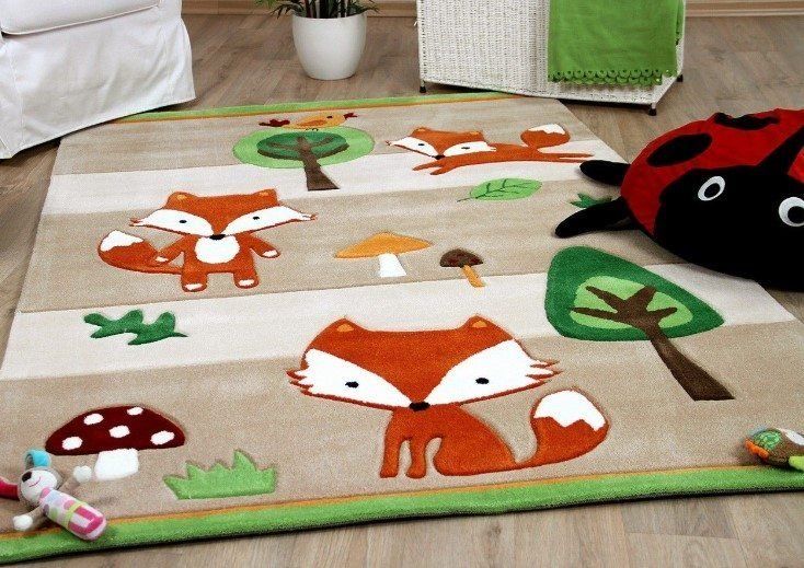 Fox Woodland Animals Rug Carpet