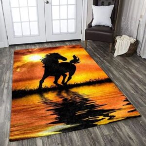 Freedom Horse Rectangle Rug Carpet