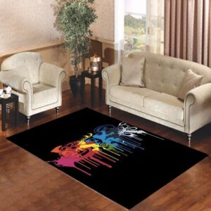 GAME OF THRONES HOUSE COLLAGE DRAWING Living room carpet rugs