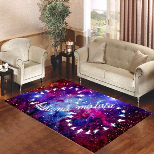 Galaxy Nebula Infinity Hakuna Matata Living room carpet rugs