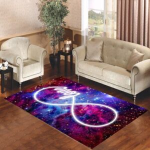 Galaxy Nebula Infinity of Love Living room carpet rugs