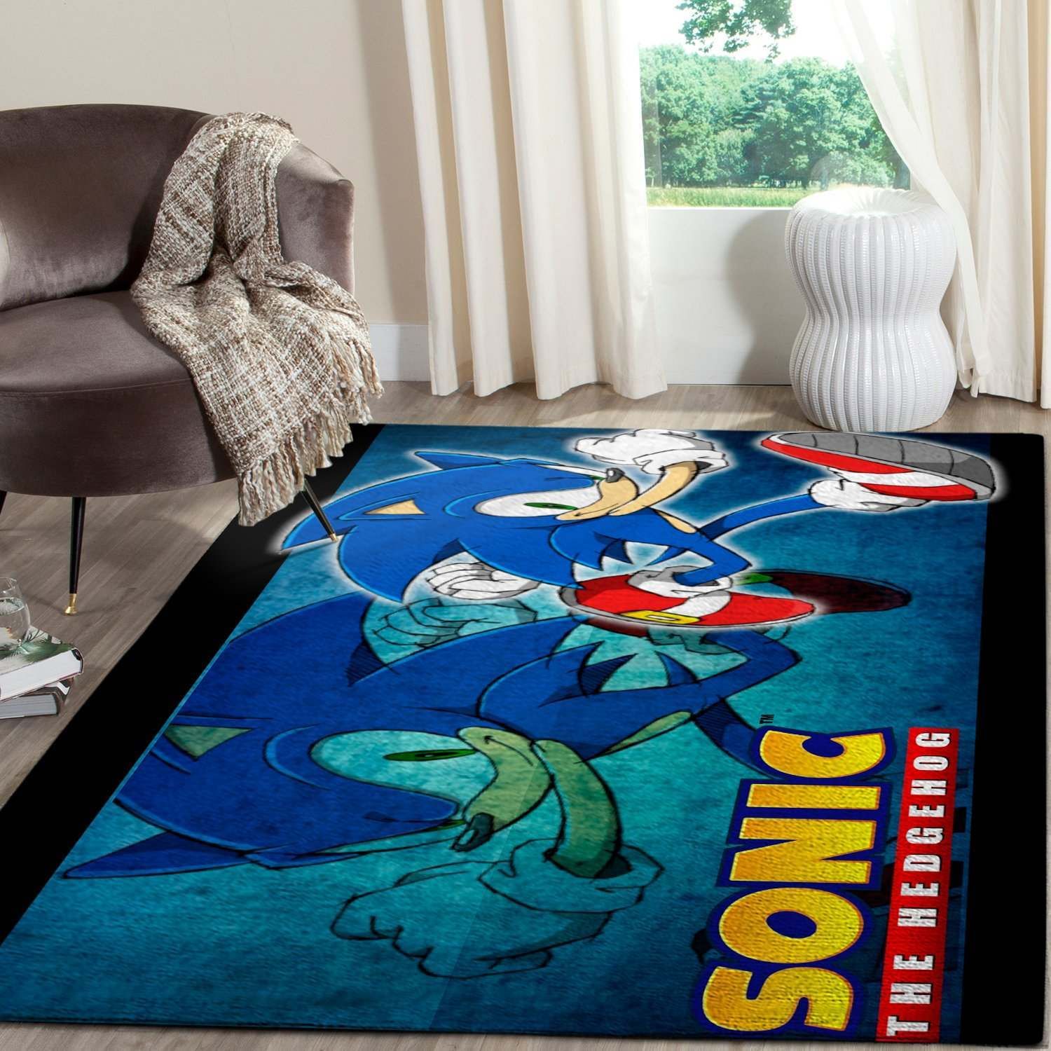 Game Lovers - Sonic the Hedgehog Film Area Rug - Gaming CM29483 Rug Carpet