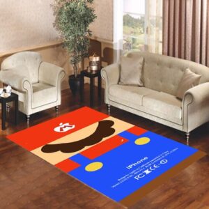 Game Mario Nintendo Parody Living room carpet rugs