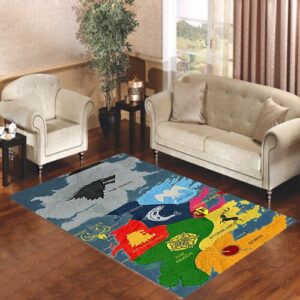 Game Of Thrones Map In Colour Living room carpet rugs