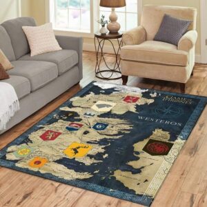 Game Of Thrones Westeros Land Nice Gift Area Rug Carpet
