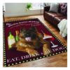 GermanShepherd And Wine Rug Carpet