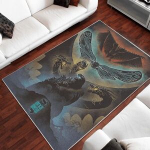 Godzilla Rug Carpet Mat All Over Print