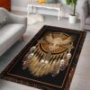 Golden Owl Dreamcatcher Native American Design Area Rug Carpet