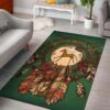 Green Horse Native American Pride Area Rug Carpet