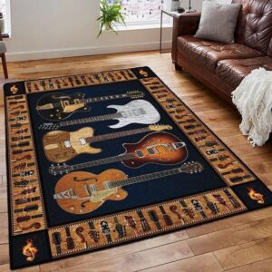 Guitar Is Love Rectangle Rug