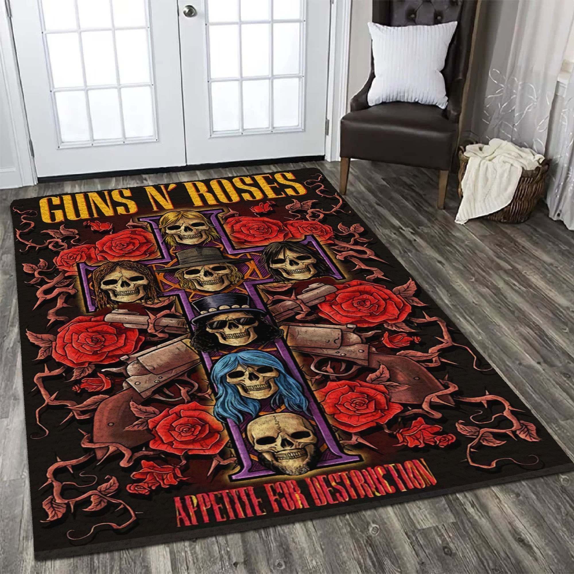 Guns N' Roses Area Rug /Music Rug Carpet