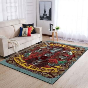 Guns N' Roses Rug Carpet / Area Rug Carpet - Music Floor Rug Carpet Home Decor