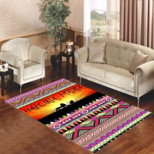 Hakuna Matata Aztec Pattern Living room carpet rugs