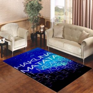 Hakuna Matata on galaxy Living room carpet rugs
