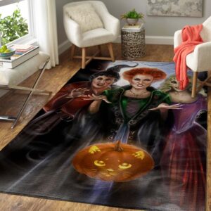 Halloween Gift Sanderson Sisters Hocus Movie Area Rug Carpet