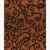 Halloween Night Rust Orange Rug