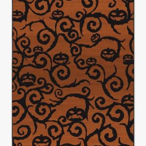 Halloween Night Rust Orange Rug