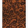 Halloween Night Rust Orange Rug