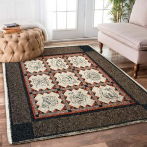 Halloween Pumpkin Witch Ghost Cat Owl Rug Carpet