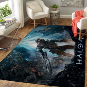 Halo Area Rug / Gaming Floor Rug Carpet