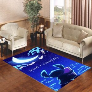Hawaiian Stitch Peter Pan Flying Quote Living room carpet rugs