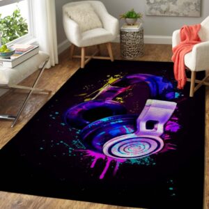 Headphone Rug Carpet / Area Rug Carpet - Music Floor Rug Carpet Home Decor