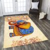 Hippie Elephant Rectangle Rug Carpet