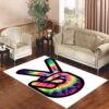 Hippie Peace Sign Living room carpet rugs